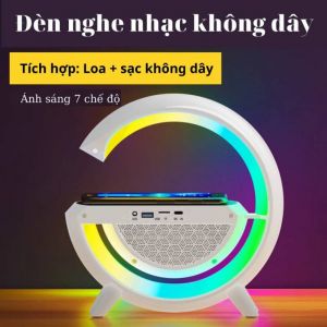 Loa bluetooth chữ G tích hợp đèn led RGB và sạc không dây